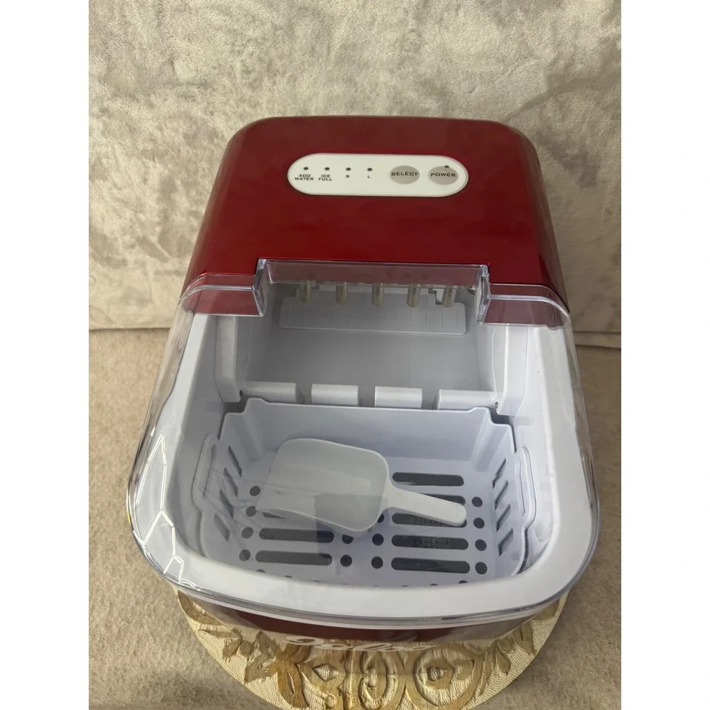 Igloo ICEB26RR Portable Countertop Ice Maker Machine Red 26lb Capacity 2.1L